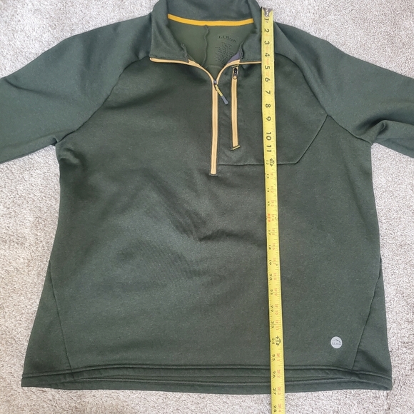 L.L. Bean Olive Green Fleece Pullover - Picture 7 of 8